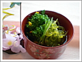 菜の花麺と菜の花のW おすまし